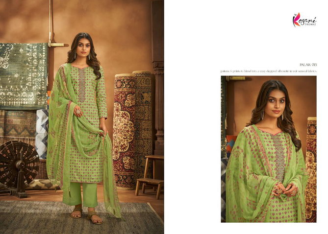 Kesari Palak 2 Cambric Cotton Casual Daily Wear Embroidery Dress Material Collection